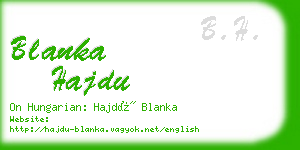 blanka hajdu business card
